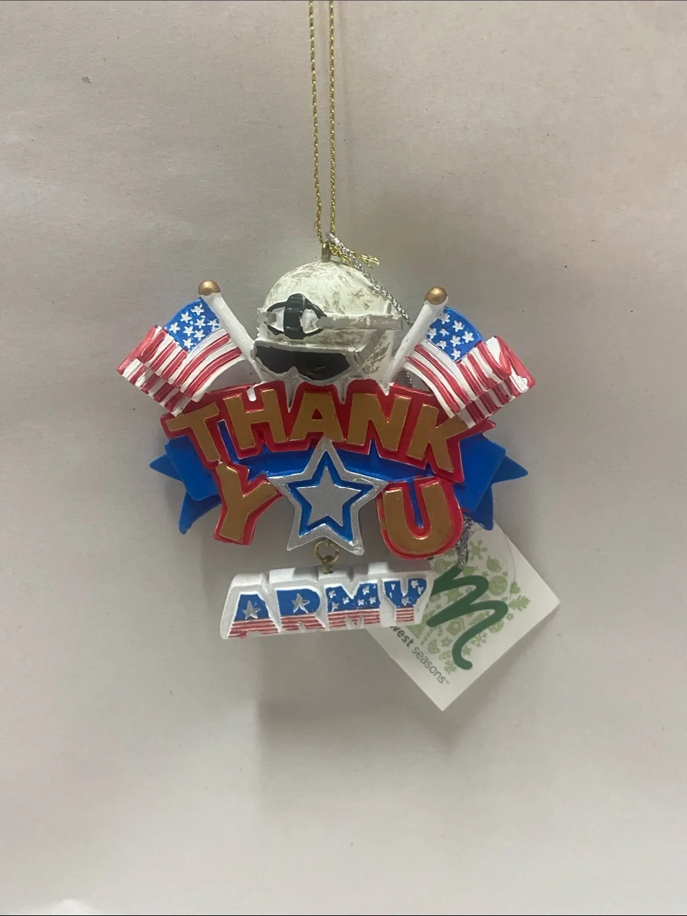 Thank You Army Patriotic Ornament - Red, White & Blue